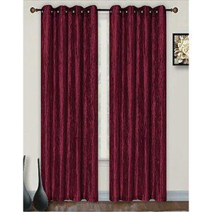 1 PAIR, NEW Dainty Home Verona Crushed Taffeta Grommet Curtain, 84-Inch 6 Avail.